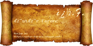 Östör Ferenc névjegykártya